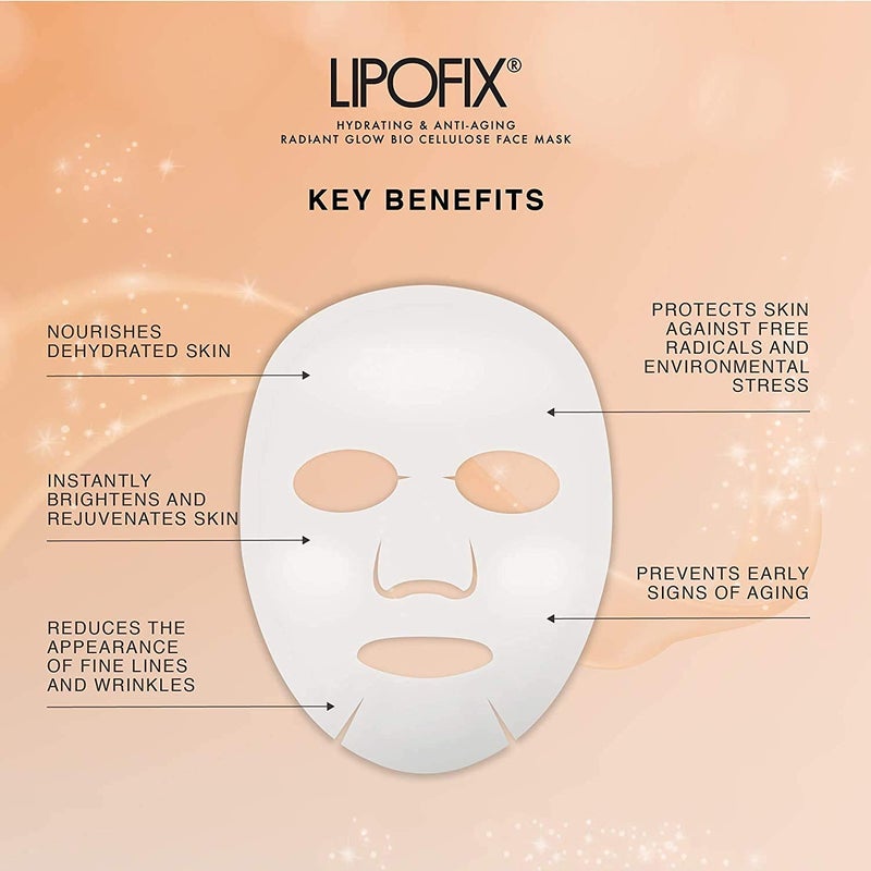 LIPOFIX Hydrating Facial Bio Cellulose Face Mask Sheet. Made in Korea - Image 3